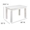 Flash Furniture Rectangle 30" W, 46" L, 29.5" H, Wood, Wood Grain XA-F-46X30-WH-GG - alternate 2